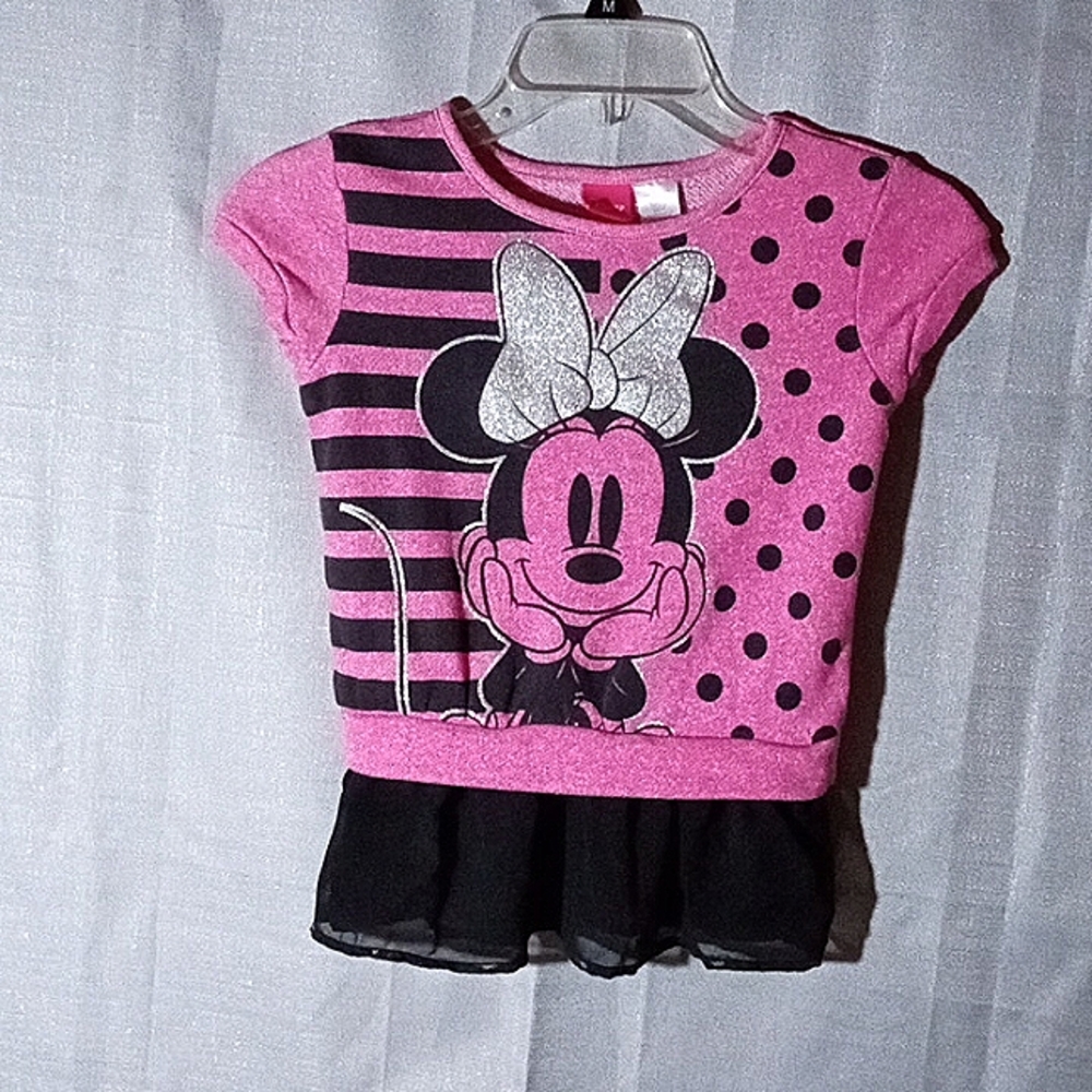 Disney Minnie Mouse Girls Short Sleeve Sweater